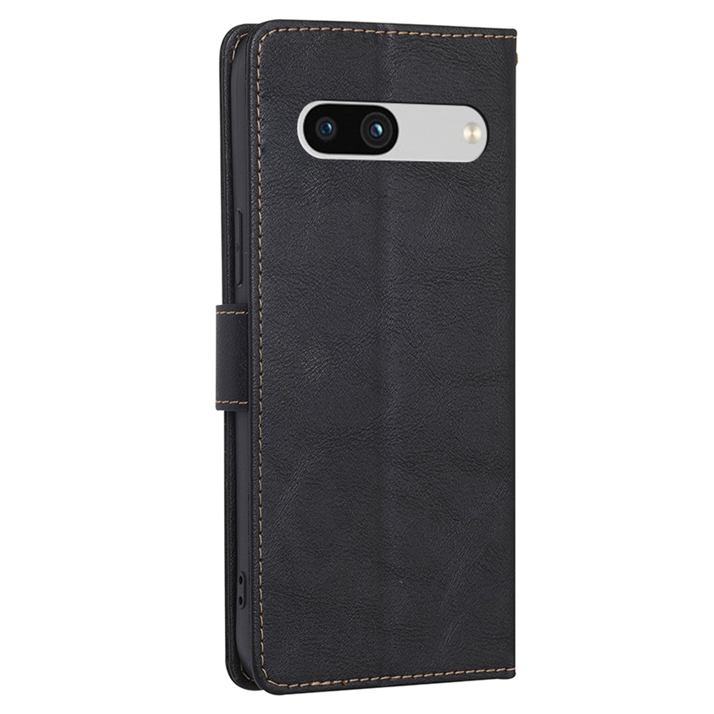 RFID Blocking Phone Cover For Google Pixel 7a, Cowhide Texture PU Leather Stand Wallet Shockproof Phone Case