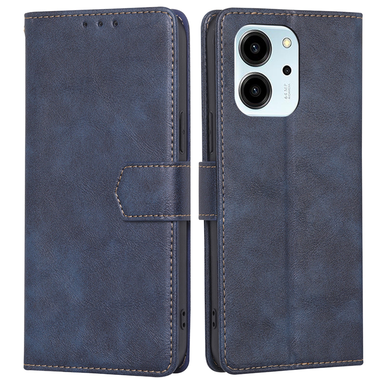 For Honor 80 SE 5G RFID Blocking Phone Cover Cowhide Texture PU Leather Stand Wallet Shockproof Phone Case