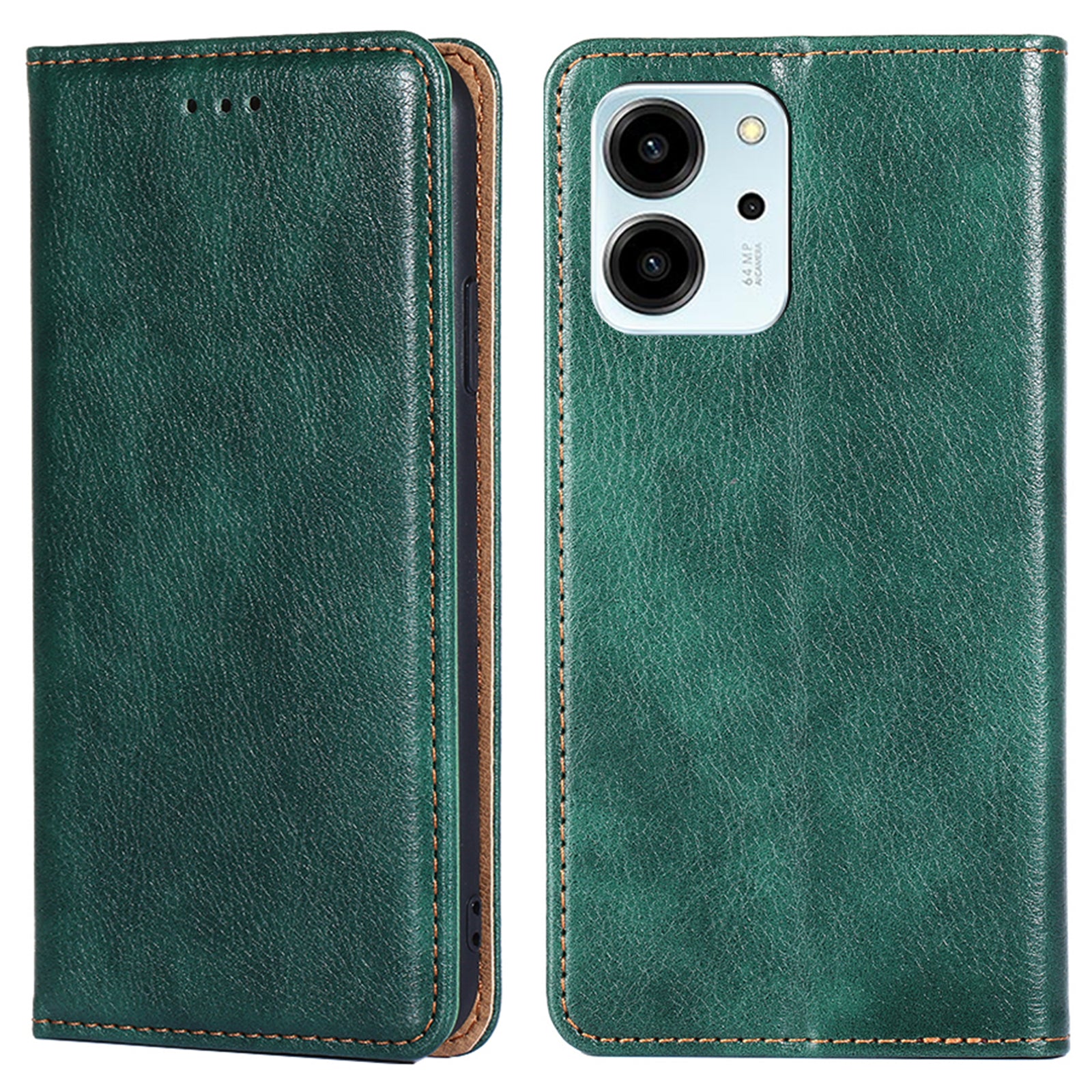 For Honor 80 SE 5G Foldable Stand Magnetic Auto-closing Protective Cover Anti-Scratch Wallet PU Leather Phone Case