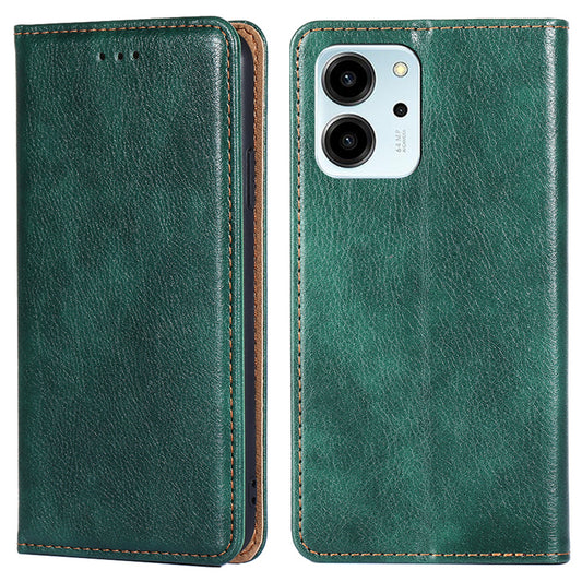 For Honor 80 SE 5G Foldable Stand Magnetic Auto-closing Protective Cover Anti-Scratch Wallet PU Leather Phone Case