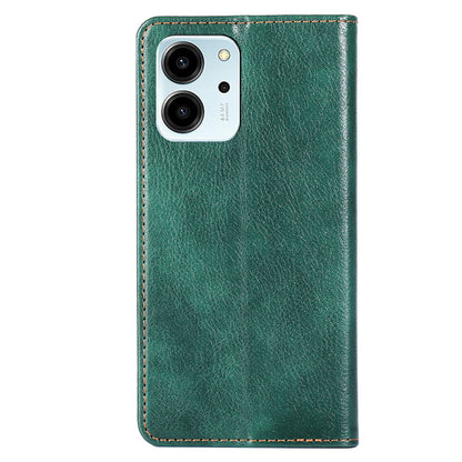 For Honor 80 SE 5G Foldable Stand Magnetic Auto-closing Protective Cover Anti-Scratch Wallet PU Leather Phone Case