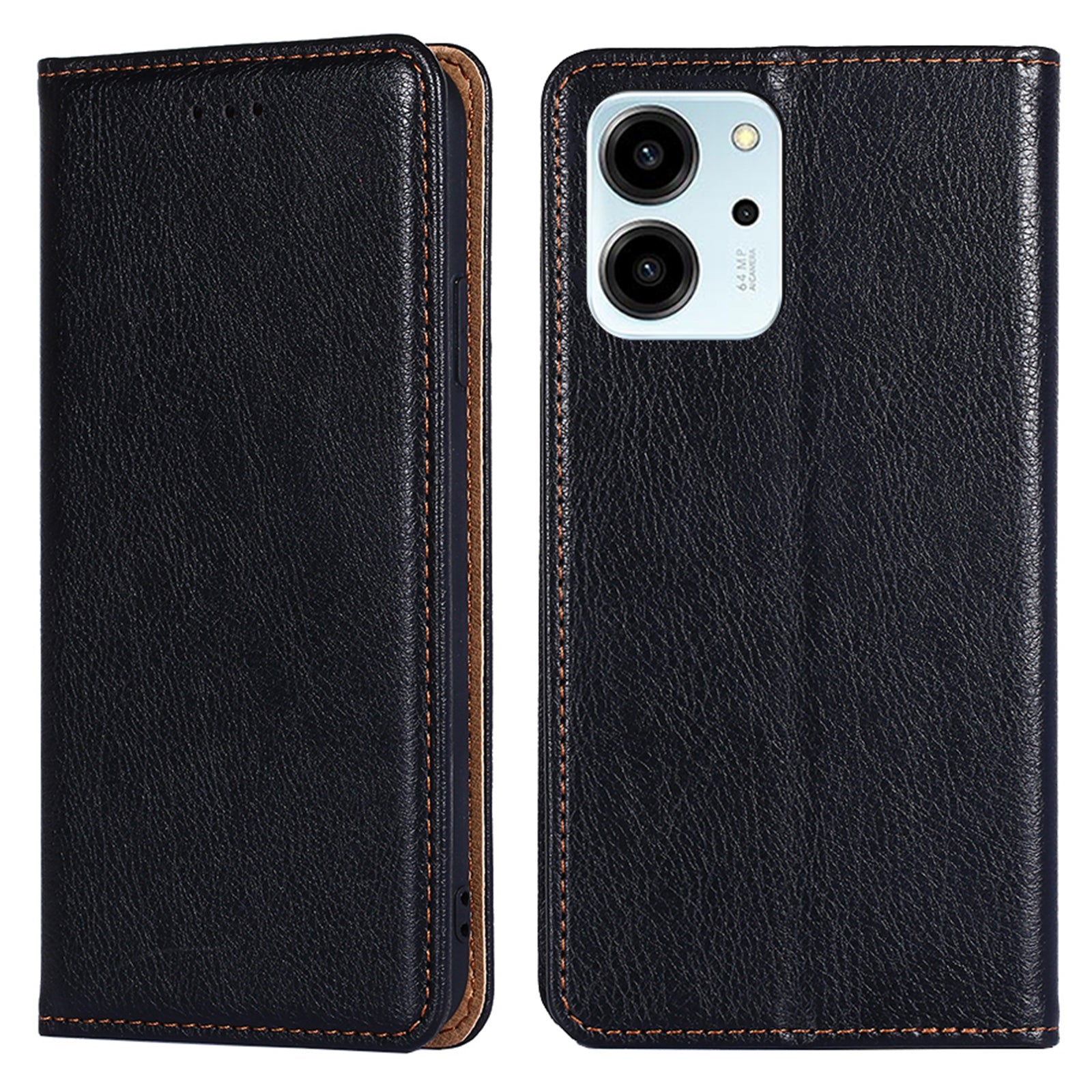 For Honor 80 SE 5G Foldable Stand Magnetic Auto-closing Protective Cover Anti-Scratch Wallet PU Leather Phone Case