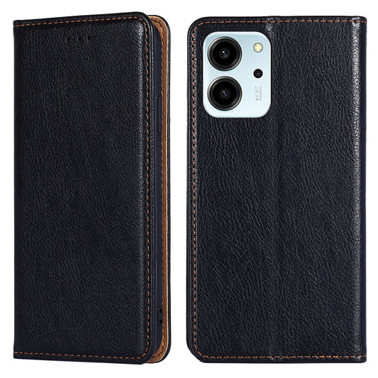 For Honor 80 SE 5G Foldable Stand Magnetic Auto-closing Protective Cover Anti-Scratch Wallet PU Leather Phone Case