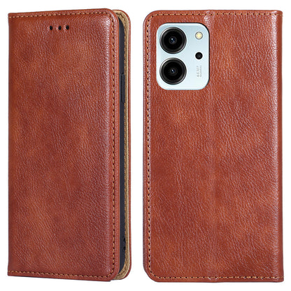 For Honor 80 SE 5G Foldable Stand Magnetic Auto-closing Protective Cover Anti-Scratch Wallet PU Leather Phone Case