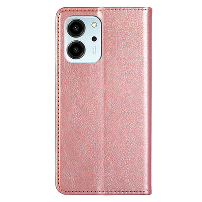 For Honor 80 SE 5G Foldable Stand Magnetic Auto-closing Protective Cover Anti-Scratch Wallet PU Leather Phone Case