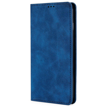 For Honor 80 SE 5G Card Slot Stand Phone Case Anti-Scratch PU Leather Skin-touch Feeling Magnetic Absorption Phone Shell