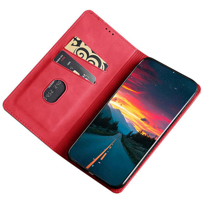 For Honor 80 SE 5G Card Slot Stand Phone Case Anti-Scratch PU Leather Skin-touch Feeling Magnetic Absorption Phone Shell