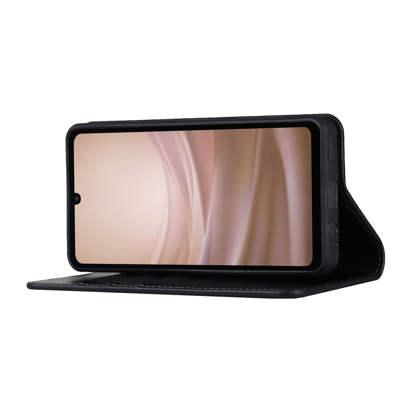 For Sharp Aquos Sense 7 Plus Supporting Stand Flip Wallet Crazy Horse Texture Genuine Leather Cover Magnetic Phone Case
