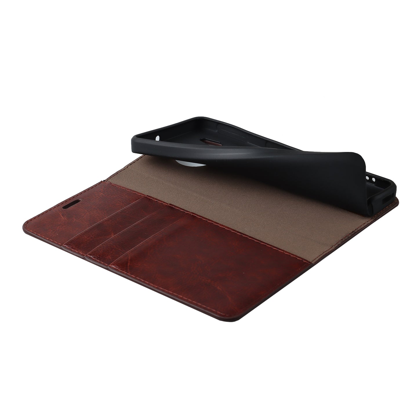For Sharp Aquos Sense 7 Plus Supporting Stand Flip Wallet Crazy Horse Texture Genuine Leather Cover Magnetic Phone Case