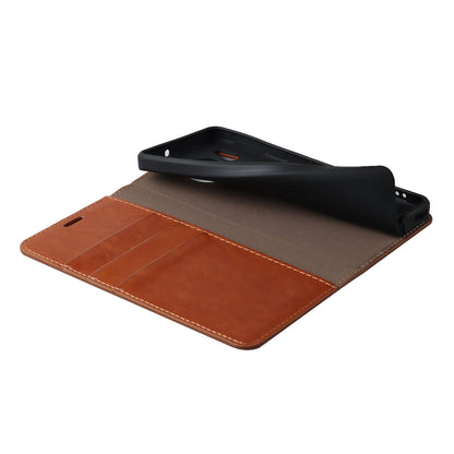 For Sharp Aquos Sense 7 Plus Supporting Stand Flip Wallet Crazy Horse Texture Genuine Leather Cover Magnetic Phone Case