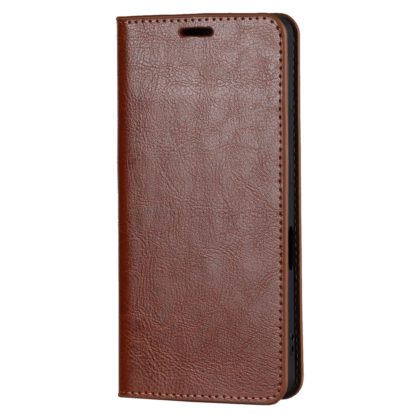 For Sharp Aquos Sense 7 Plus Supporting Stand Flip Wallet Crazy Horse Texture Genuine Leather Cover Magnetic Phone Case