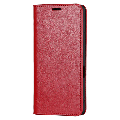 For Sharp Aquos Sense 7 Plus Supporting Stand Flip Wallet Crazy Horse Texture Genuine Leather Cover Magnetic Phone Case