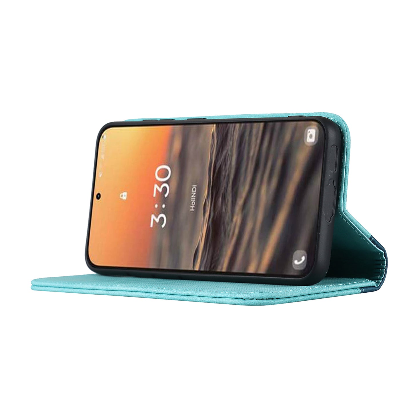 For Samsung Galaxy S23+ Phone Cover Bi-color Splicing Magnetic Closure PU Leather Calf Texture Stand Flip Wallet Case