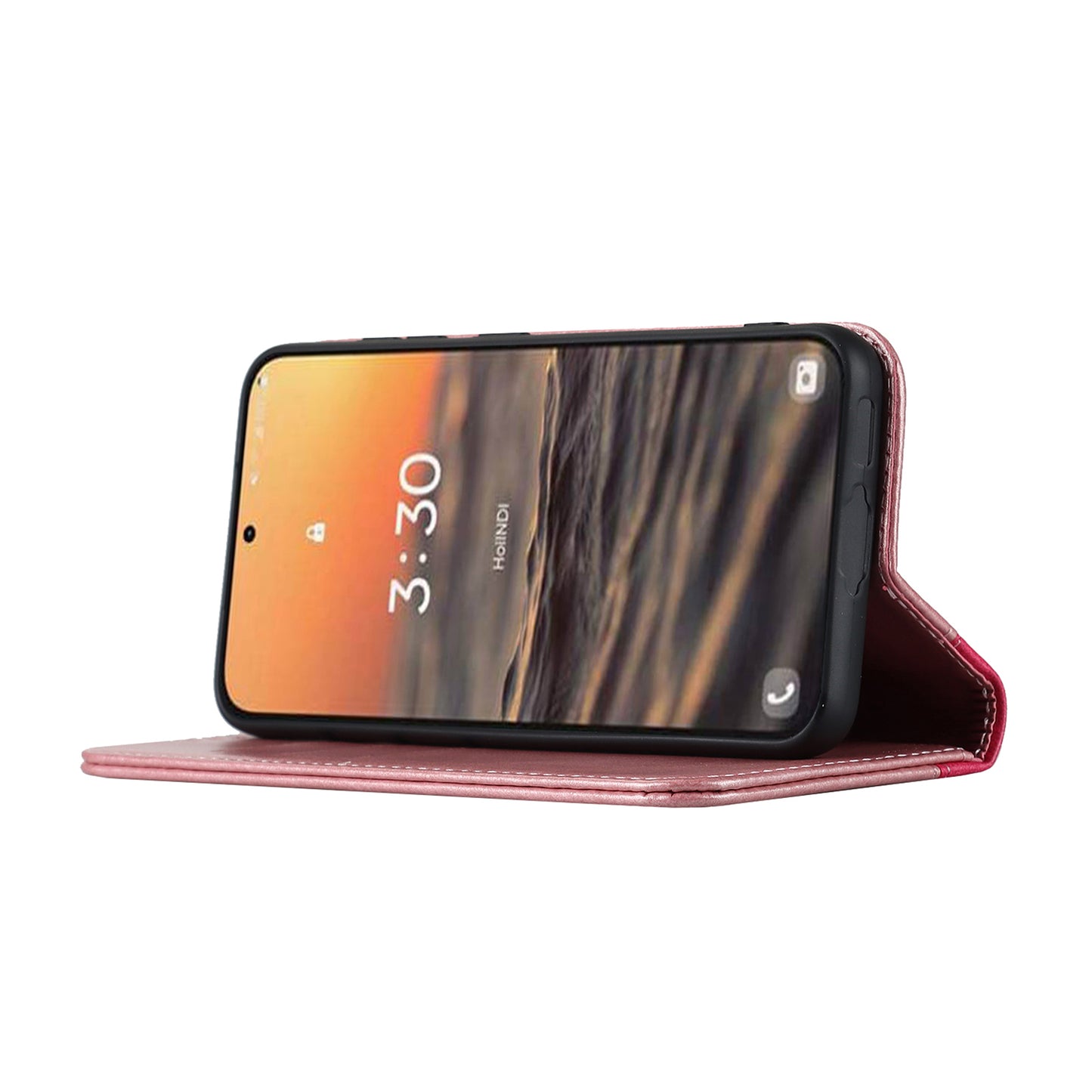 For Samsung Galaxy S23+ Phone Cover Bi-color Splicing Magnetic Closure PU Leather Calf Texture Stand Flip Wallet Case