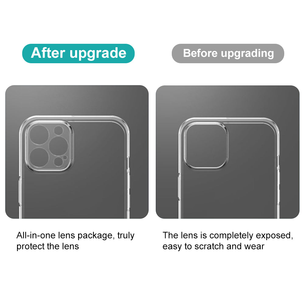 NORTHJO For iPhone 13 Pro 6.1 inch 2-in-1 Anti-fall Soft TPU Phone Case Protective Back Cover + Ultra Clear Tempered Glass Screen Protector