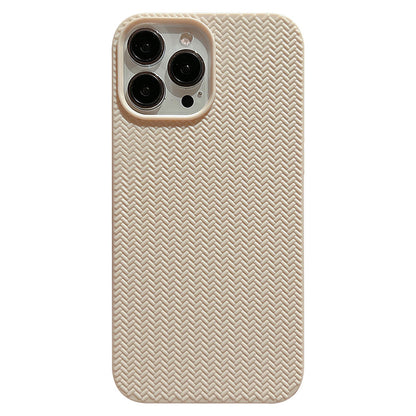 For iPhone 13 Pro 6.1 inch Woven Texture Soft TPU Back Case Scratch Resistant Phone Cover