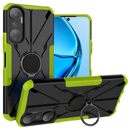 For Infinix Hot 20 4G Ring Holder Kickstand Phone Case Hard PC Soft TPU Shockproof Protective Cover