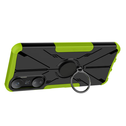 For Infinix Hot 20 4G Ring Holder Kickstand Phone Case Hard PC Soft TPU Shockproof Protective Cover