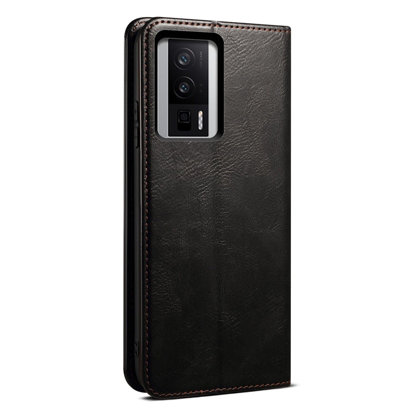 Magnetic Auto-absorbed Phone Case For Xiaomi Poco F5 Pro 5G / Redmi K60 Pro 5G / K60 5G Waxy Crazy Horse Texture Stand Wallet Protective PU Leather Folio Flip Phone Cover