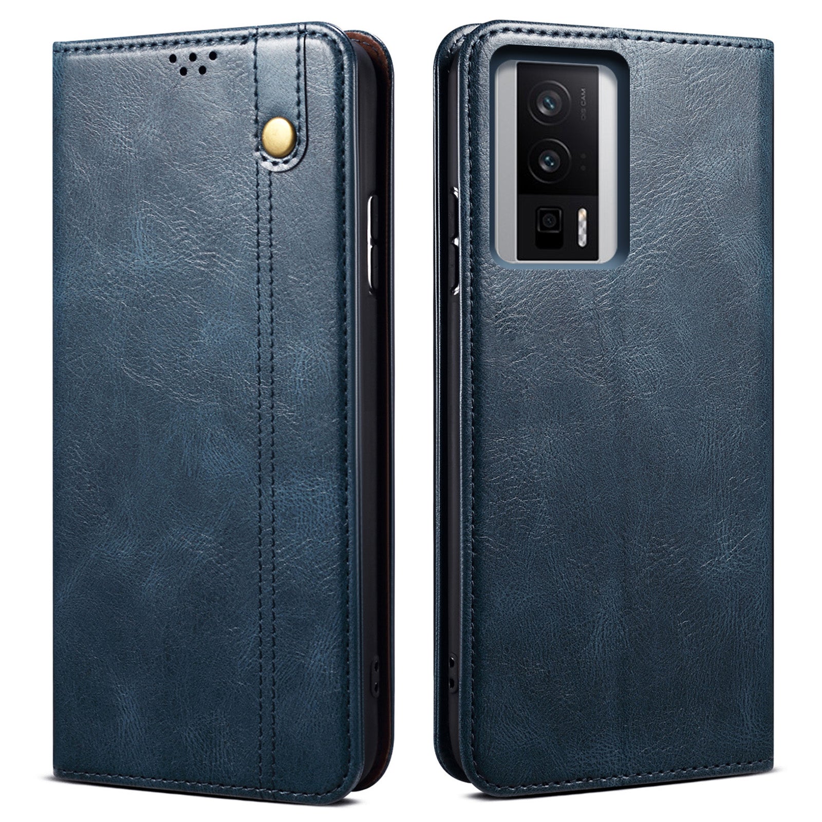 Magnetic Auto-absorbed Phone Case For Xiaomi Poco F5 Pro 5G / Redmi K60 Pro 5G / K60 5G Waxy Crazy Horse Texture Stand Wallet Protective PU Leather Folio Flip Phone Cover