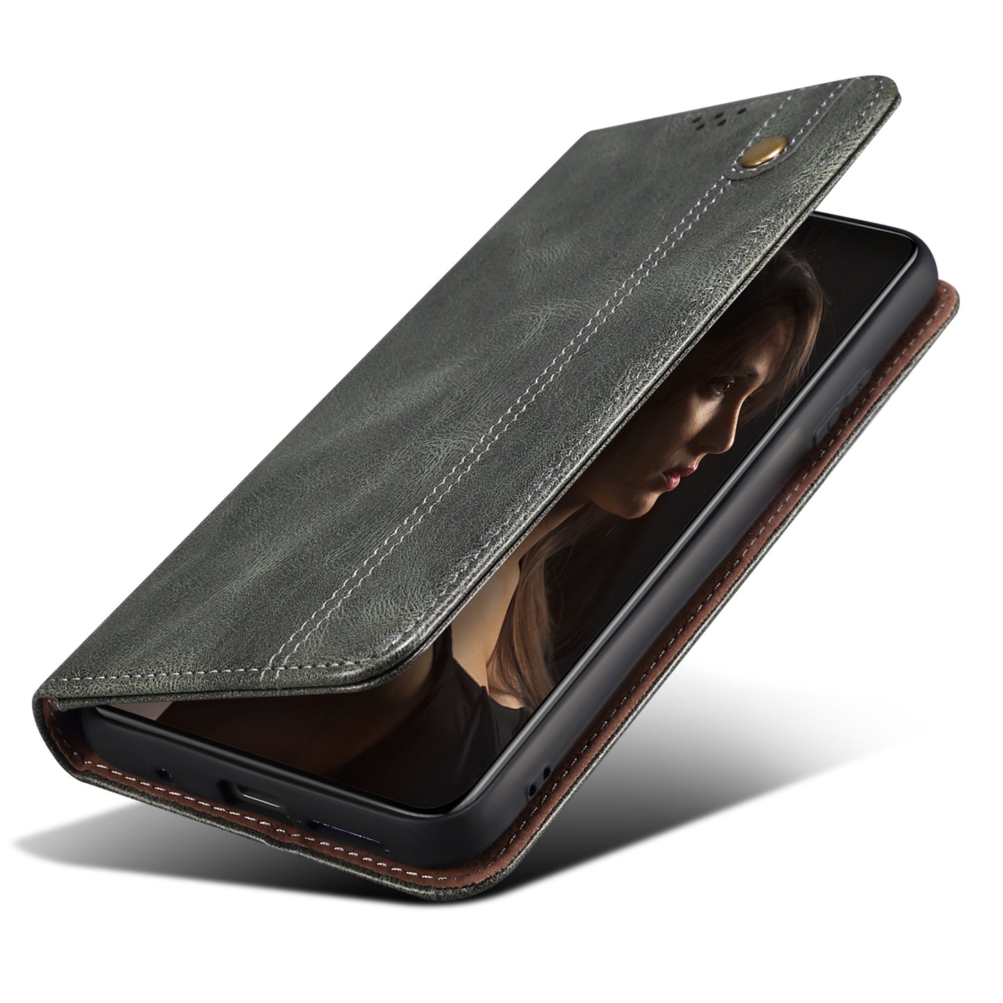 Magnetic Auto-absorbed Phone Case For Xiaomi Poco F5 Pro 5G / Redmi K60 Pro 5G / K60 5G Waxy Crazy Horse Texture Stand Wallet Protective PU Leather Folio Flip Phone Cover