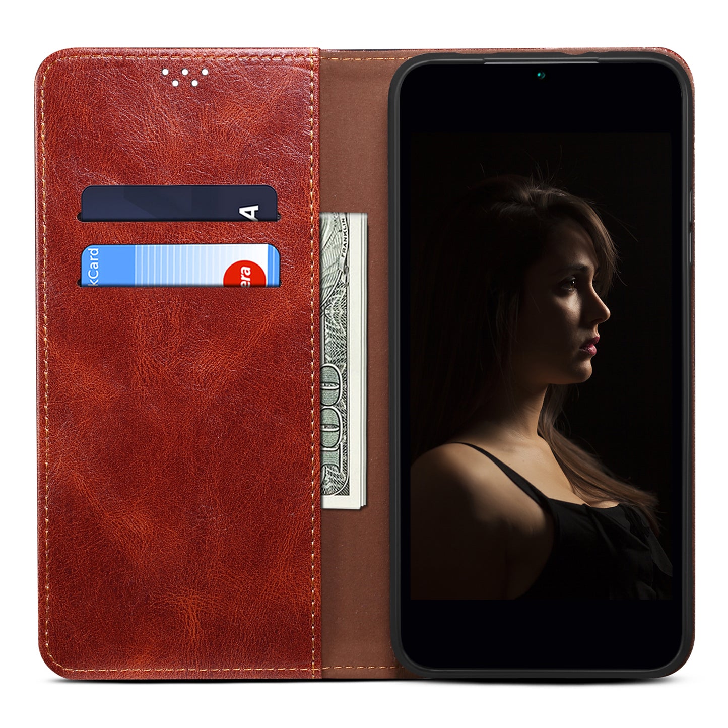 Magnetic Auto-absorbed Phone Case For Xiaomi Poco F5 Pro 5G / Redmi K60 Pro 5G / K60 5G Waxy Crazy Horse Texture Stand Wallet Protective PU Leather Folio Flip Phone Cover