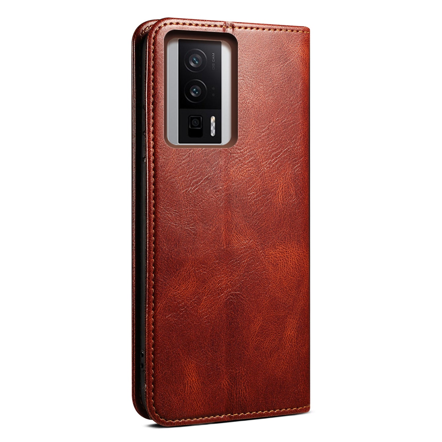 Magnetic Auto-absorbed Phone Case For Xiaomi Poco F5 Pro 5G / Redmi K60 Pro 5G / K60 5G Waxy Crazy Horse Texture Stand Wallet Protective PU Leather Folio Flip Phone Cover