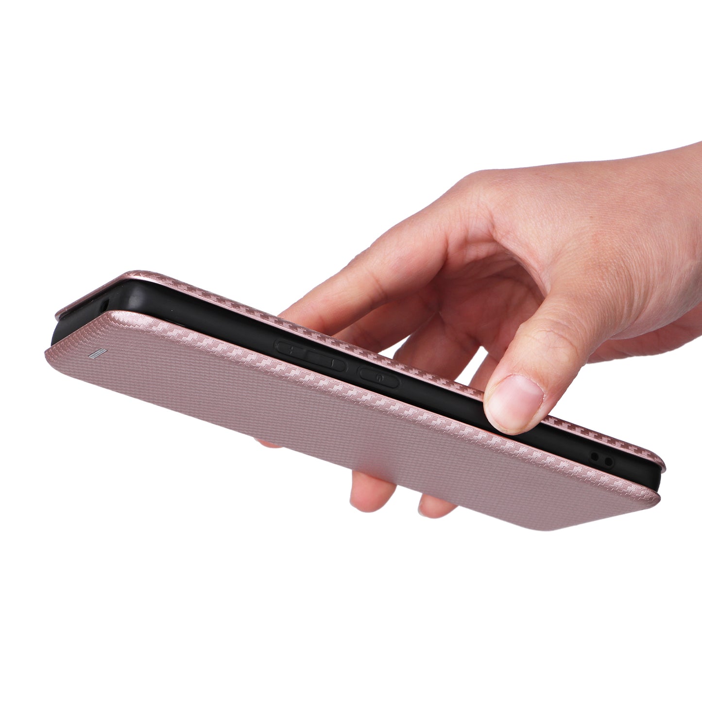 For vivo X80 Pro 5G Carbon Fiber Texture PU Leather Stand Case Magnetic Auto-absorbed Folio Flip Phone Cover with Card Holder