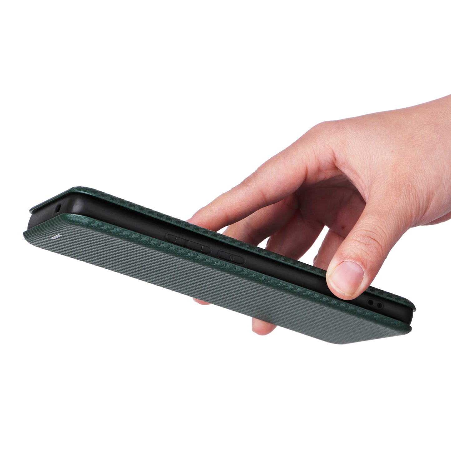 For vivo X80 Pro 5G Carbon Fiber Texture PU Leather Stand Case Magnetic Auto-absorbed Folio Flip Phone Cover with Card Holder