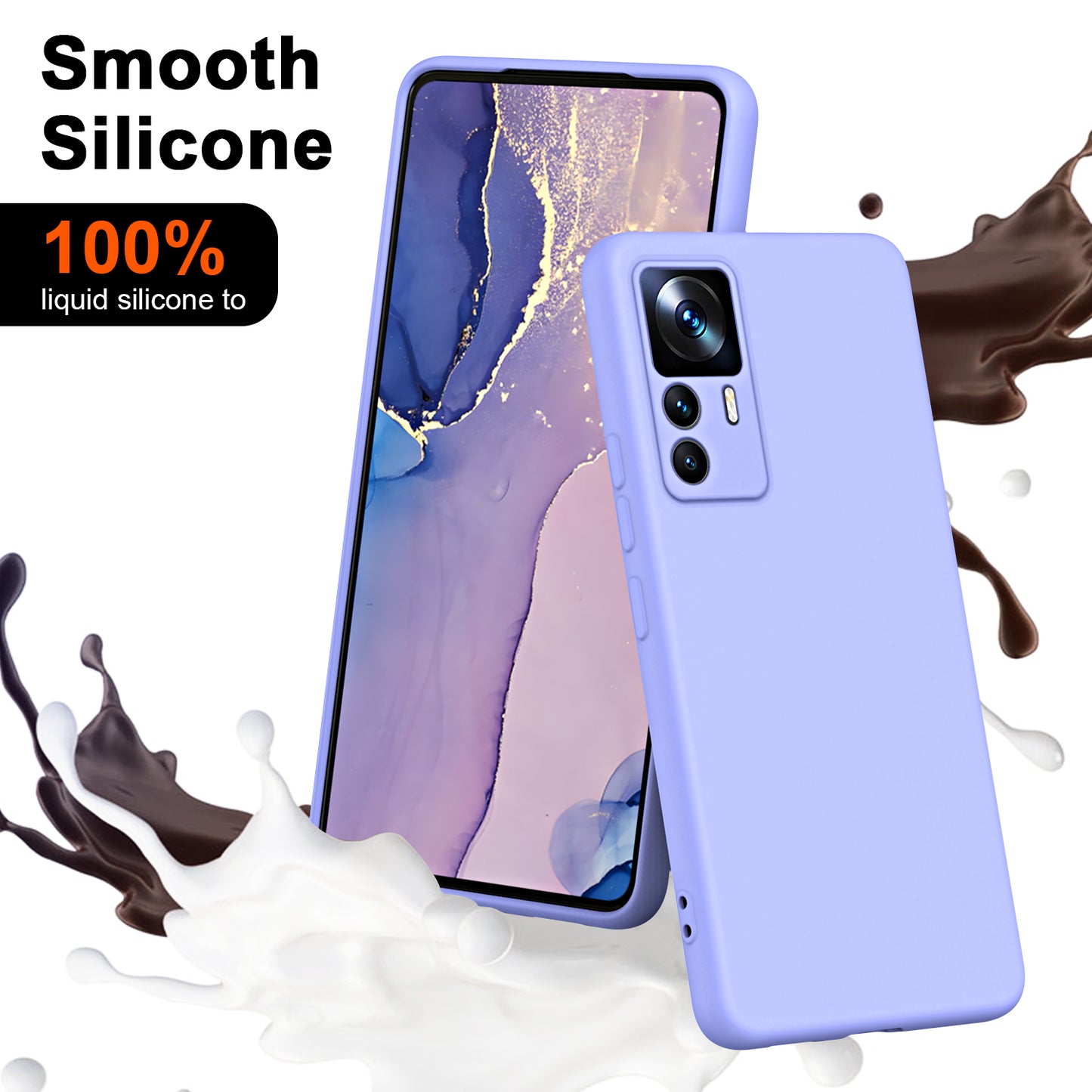 For Xiaomi 12T 5G / 12T Pro 5G / Redmi K50 Ultra 5G Anti-drop Phone Case 2.2mm Thickness Fiber Lining Rubberized TPU Protective Cover