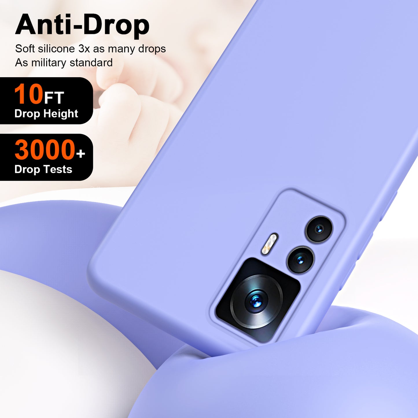 For Xiaomi 12T 5G / 12T Pro 5G / Redmi K50 Ultra 5G Anti-drop Phone Case 2.2mm Thickness Fiber Lining Rubberized TPU Protective Cover