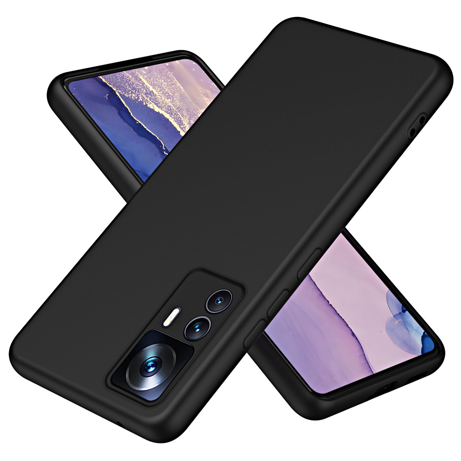 For Xiaomi 12T 5G / 12T Pro 5G / Redmi K50 Ultra 5G Anti-drop Phone Case 2.2mm Thickness Fiber Lining Rubberized TPU Protective Cover