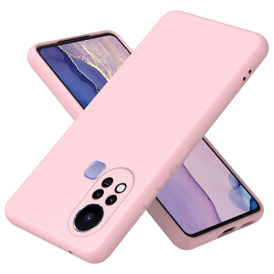 For Infinix Hot 11s Rubberized TPU 2.2mm Thickness Anti-Scratch Phone Case Fiber Lining Cushion Protective Non-slip Back Cover
