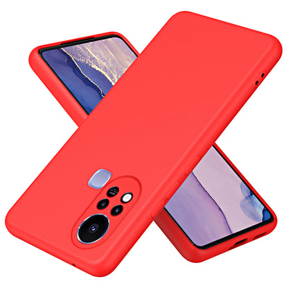 For Infinix Hot 11s Rubberized TPU 2.2mm Thickness Anti-Scratch Phone Case Fiber Lining Cushion Protective Non-slip Back Cover