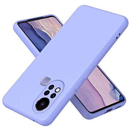For Infinix Hot 11s Rubberized TPU 2.2mm Thickness Anti-Scratch Phone Case Fiber Lining Cushion Protective Non-slip Back Cover
