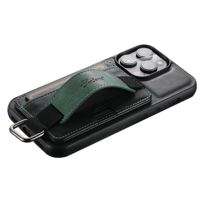 SUTENI H13 For iPhone 13 Pro 6.1 inch Drop Resistant Card Slot Band Loop Holder Kickstand PU Leather Coated TPU Protective Phone Cover