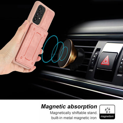 For Samsung Galaxy A13 4G / A13 5G / A04s 4G (164.7 x 76.7 x 9.1 mm) / A04 4G (164.4 x 76.3 x 9.1 mm) / M13 5G PU Leather Coated TPU Phone Case Dual Card Holder Kickstand Magnetic Cover