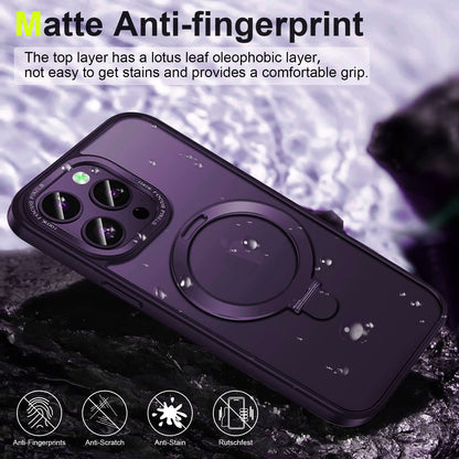For iPhone 13 Pro 6.1 inch Compatible with MagSafe Shockproof Matte Phone Case Kickstand Magnetic Phone Cover