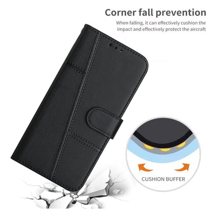 For Infinix Hot 11s NFC 4G Stitching PU Leather Flip Phone Case Stand Full Body Protective Wallet Cover with Strap