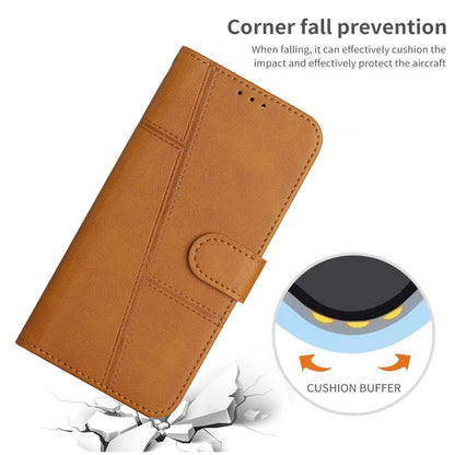 For Infinix Hot 11s NFC 4G Stitching PU Leather Flip Phone Case Stand Full Body Protective Wallet Cover with Strap