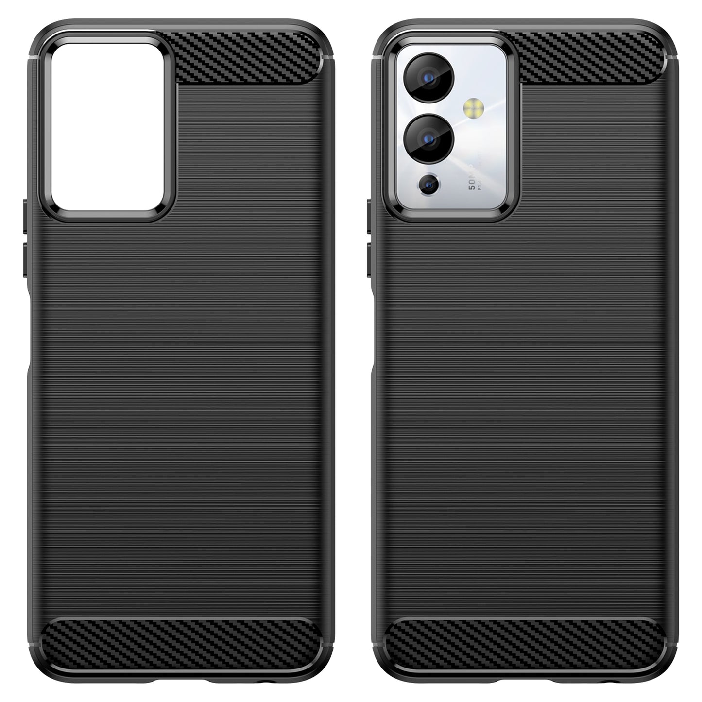 For Infinix Note 12i Phone Case, Carbon Fiber Texture Soft TPU Brushed Surface Protective Cover