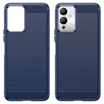 For Infinix Note 12i Phone Case, Carbon Fiber Texture Soft TPU Brushed Surface Protective Cover