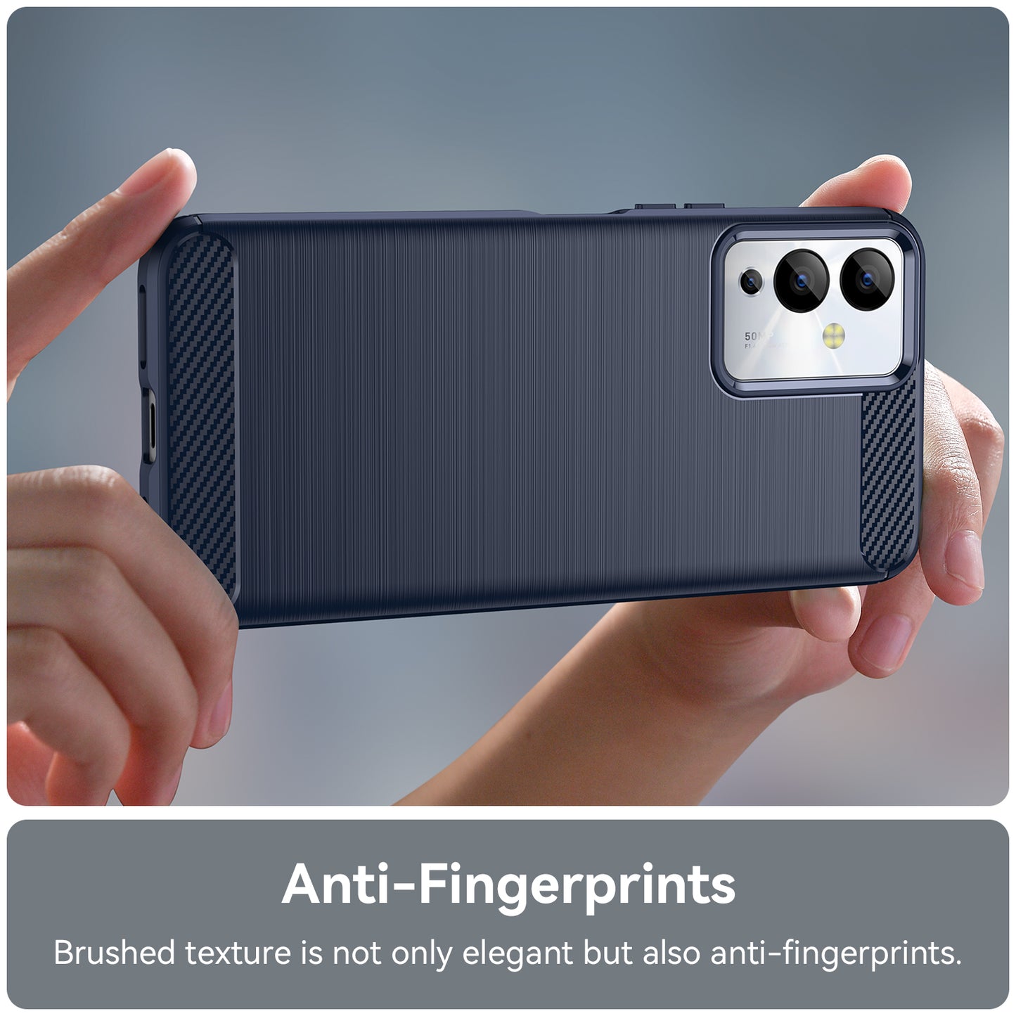 For Infinix Note 12i Phone Case, Carbon Fiber Texture Soft TPU Brushed Surface Protective Cover