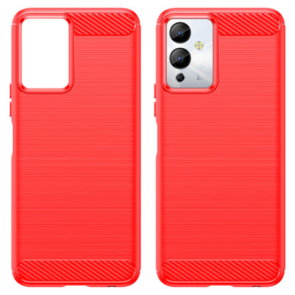 For Infinix Note 12i Phone Case, Carbon Fiber Texture Soft TPU Brushed Surface Protective Cover