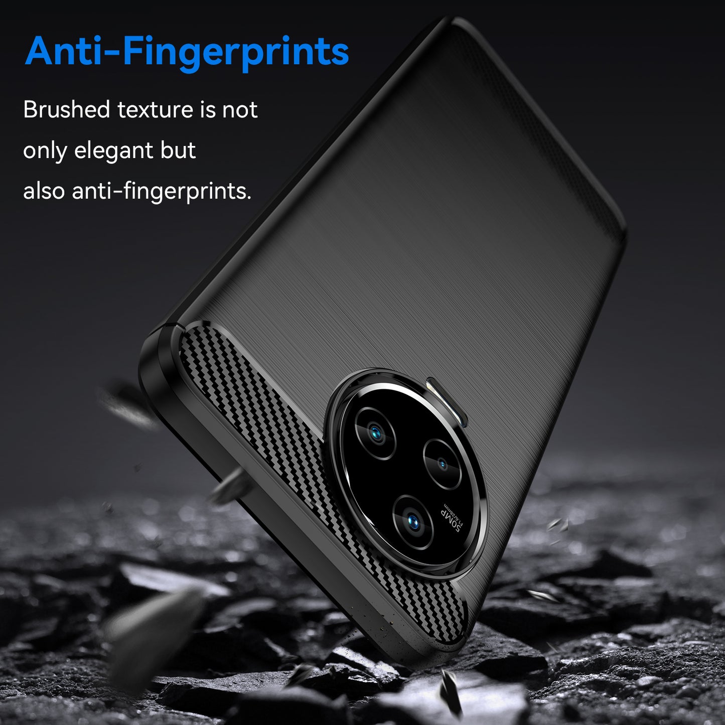 For Infinix Note 12 Pro 4G Carbon Fiber Texture Phone Case Shock-absorbing TPU Brushed Surface Protective Cover