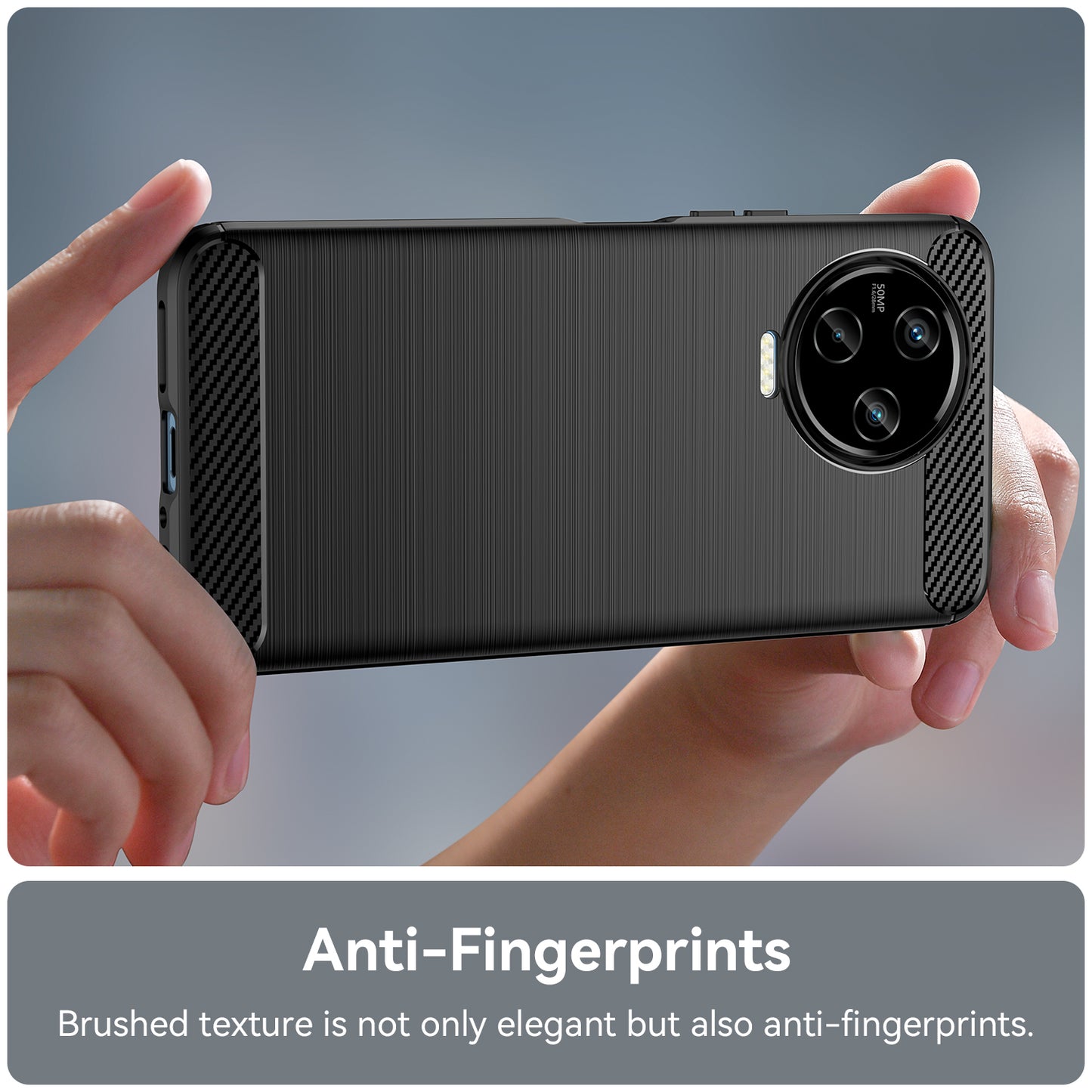 For Infinix Note 12 Pro 4G Carbon Fiber Texture Phone Case Shock-absorbing TPU Brushed Surface Protective Cover