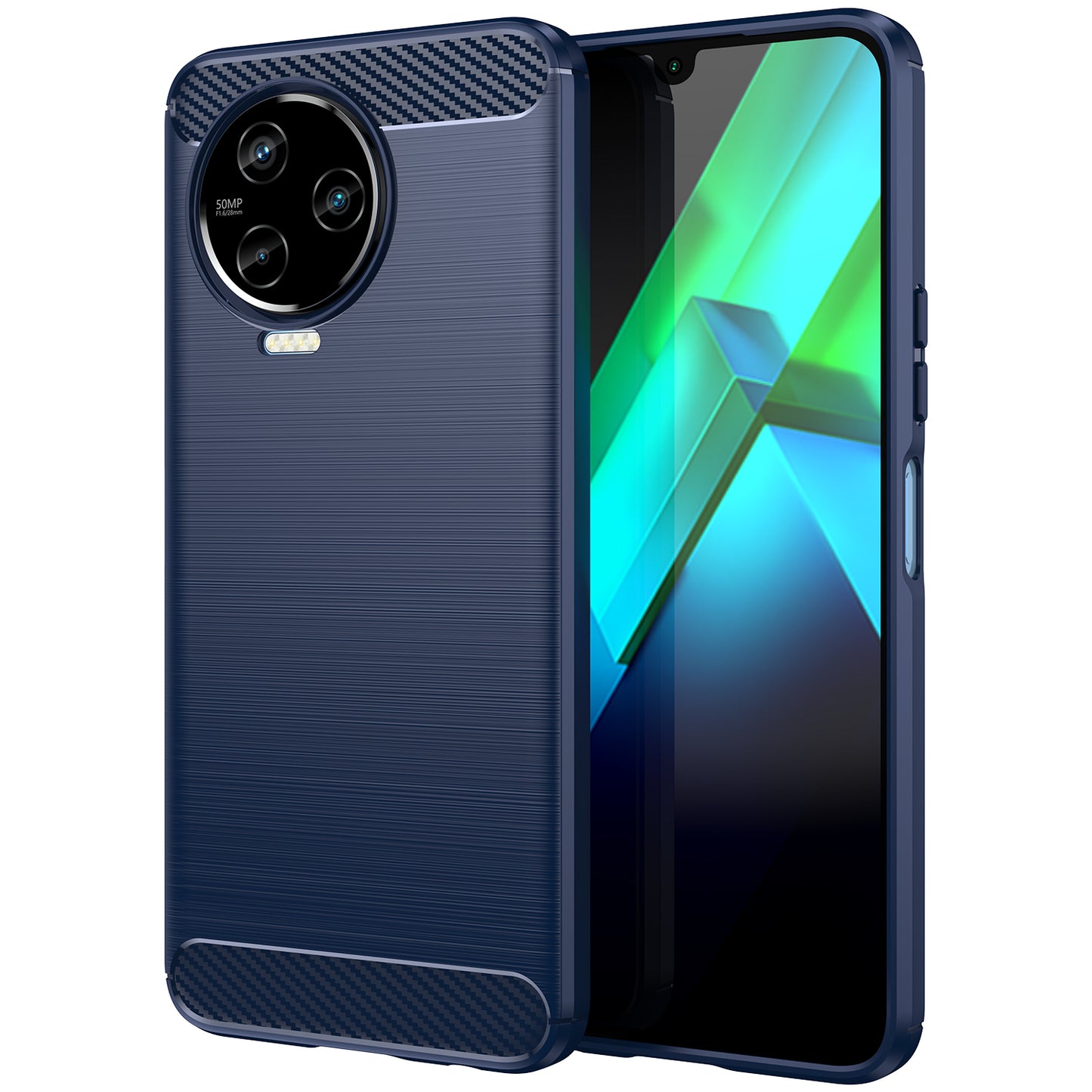 For Infinix Note 12 Pro 4G Carbon Fiber Texture Phone Case Shock-absorbing TPU Brushed Surface Protective Cover