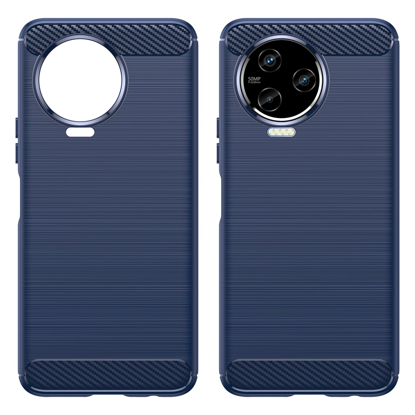 For Infinix Note 12 Pro 4G Carbon Fiber Texture Phone Case Shock-absorbing TPU Brushed Surface Protective Cover