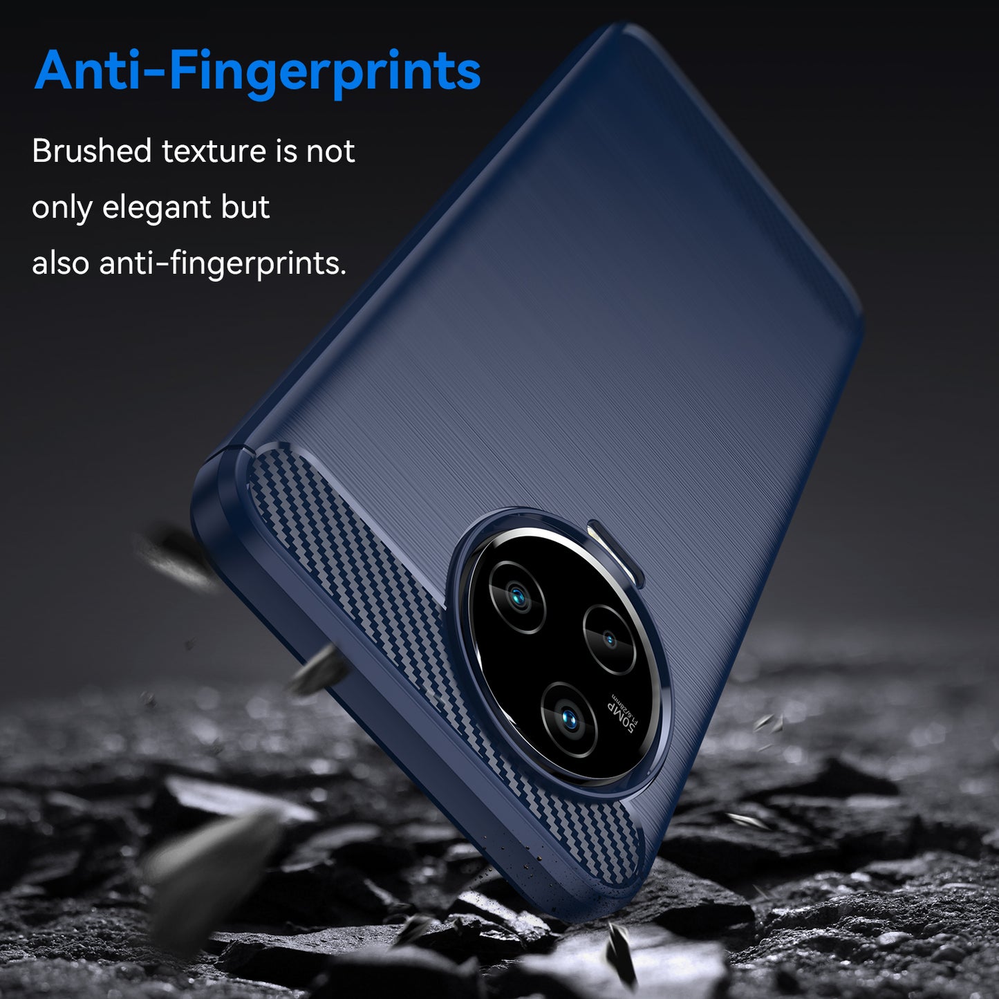 For Infinix Note 12 Pro 4G Carbon Fiber Texture Phone Case Shock-absorbing TPU Brushed Surface Protective Cover