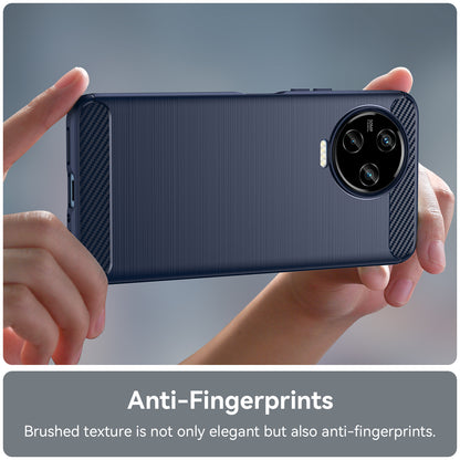 For Infinix Note 12 Pro 4G Carbon Fiber Texture Phone Case Shock-absorbing TPU Brushed Surface Protective Cover